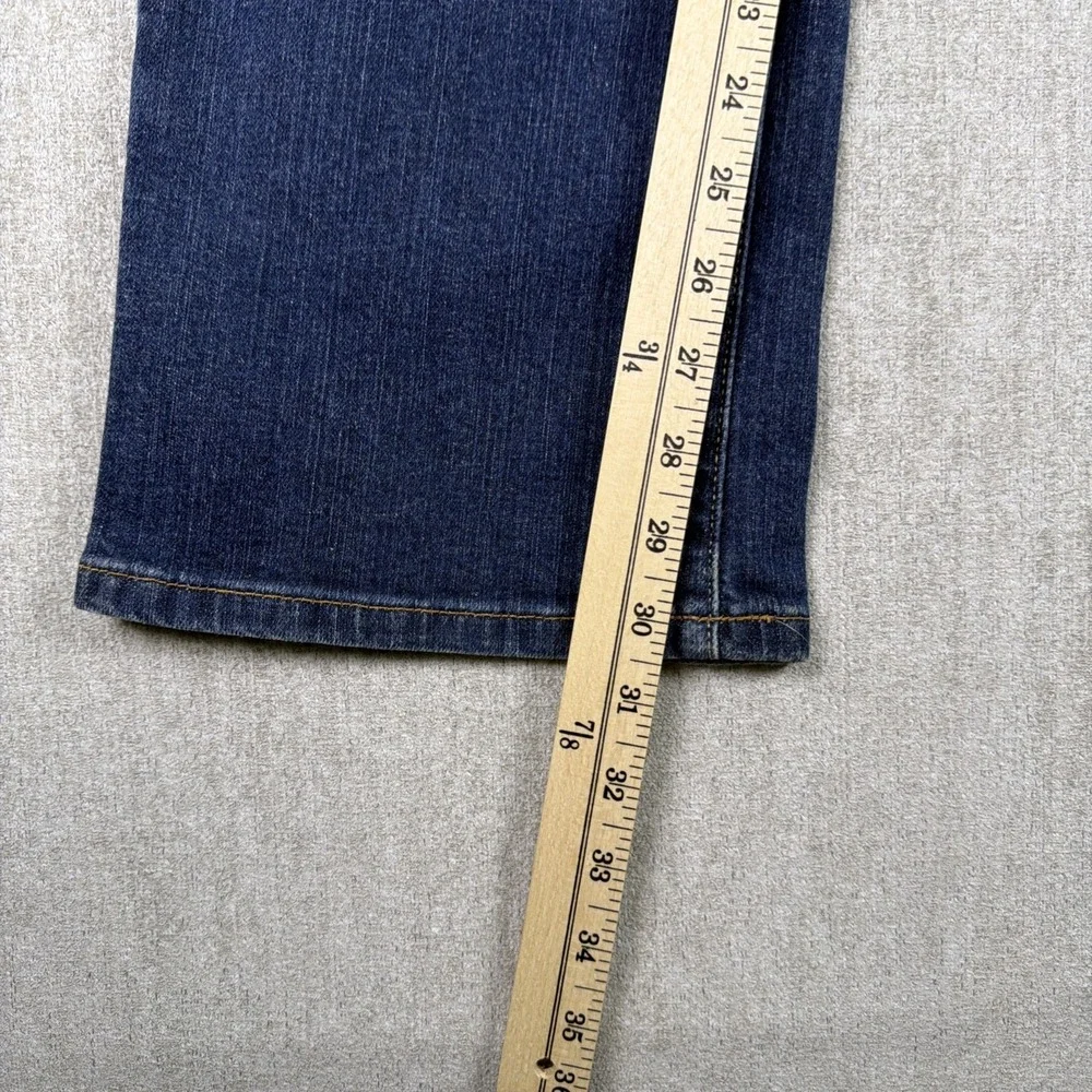 Lucky Brand Jeans Womens 8 Easy Rider Mid Rise‎ Stretch Distressed Blue Denim